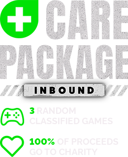Care Package Inbound. 3 high-value classified games. 100% of proceeds go to Special Effect.